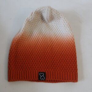 NWT Womens VioletLoveHeadbands Orange, Cream Ombre Knit Beanie Hat O/S